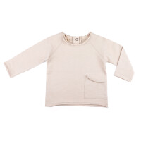 Raw-edged baby sweater