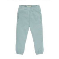 Tapered fabric-mix pants