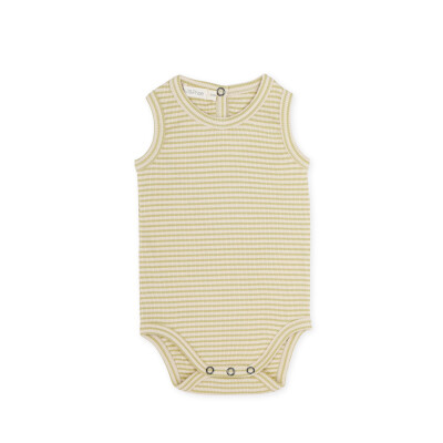 Sleeveless rib body stripes