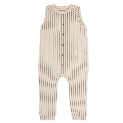 Sleeveless jumpsuit stripes