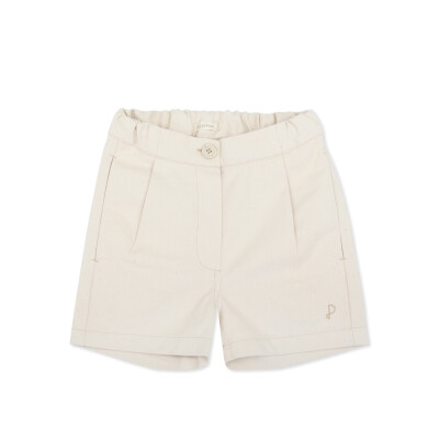 Undyed twill shorts